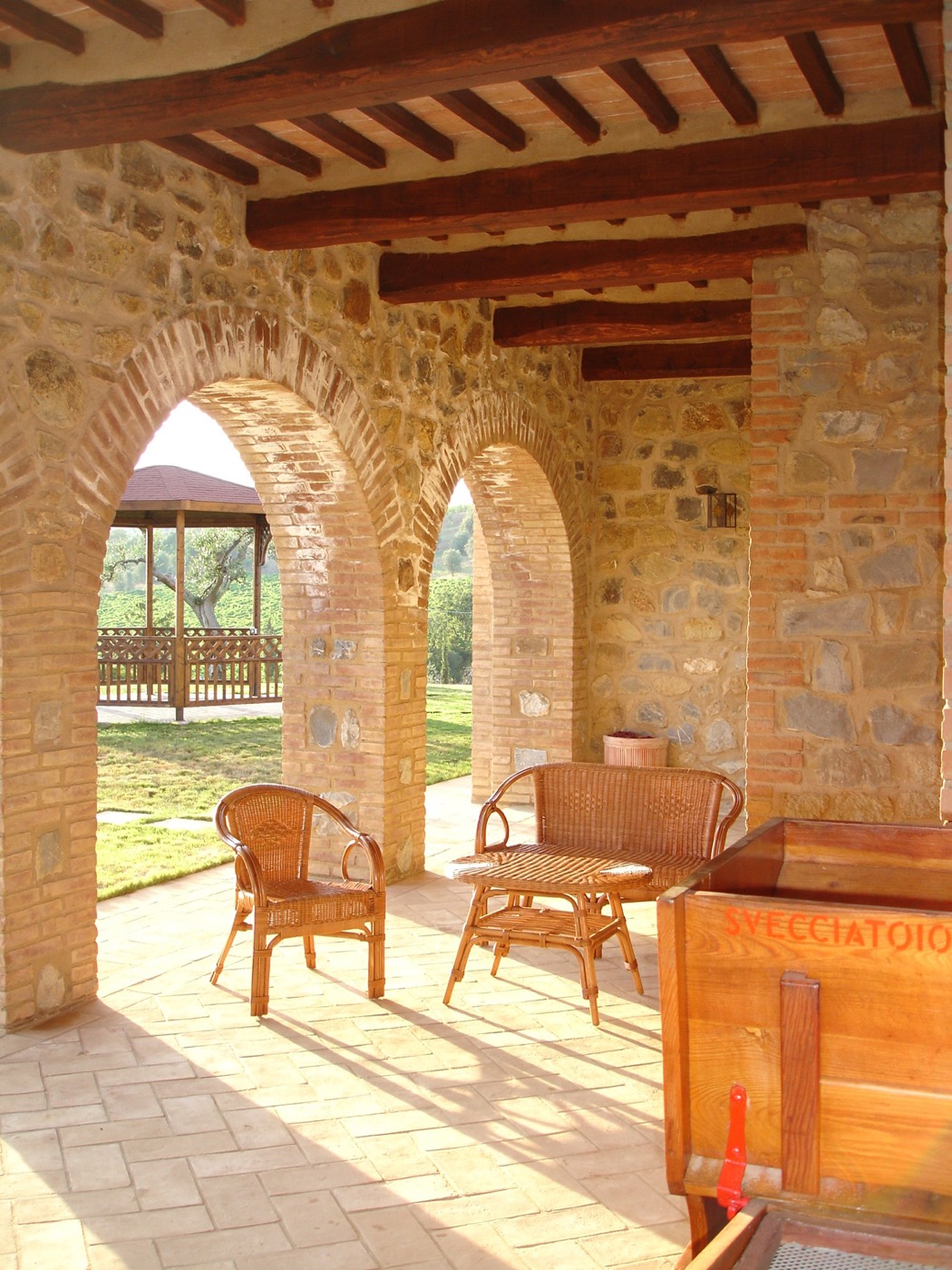 Loggia — brick arches & beams