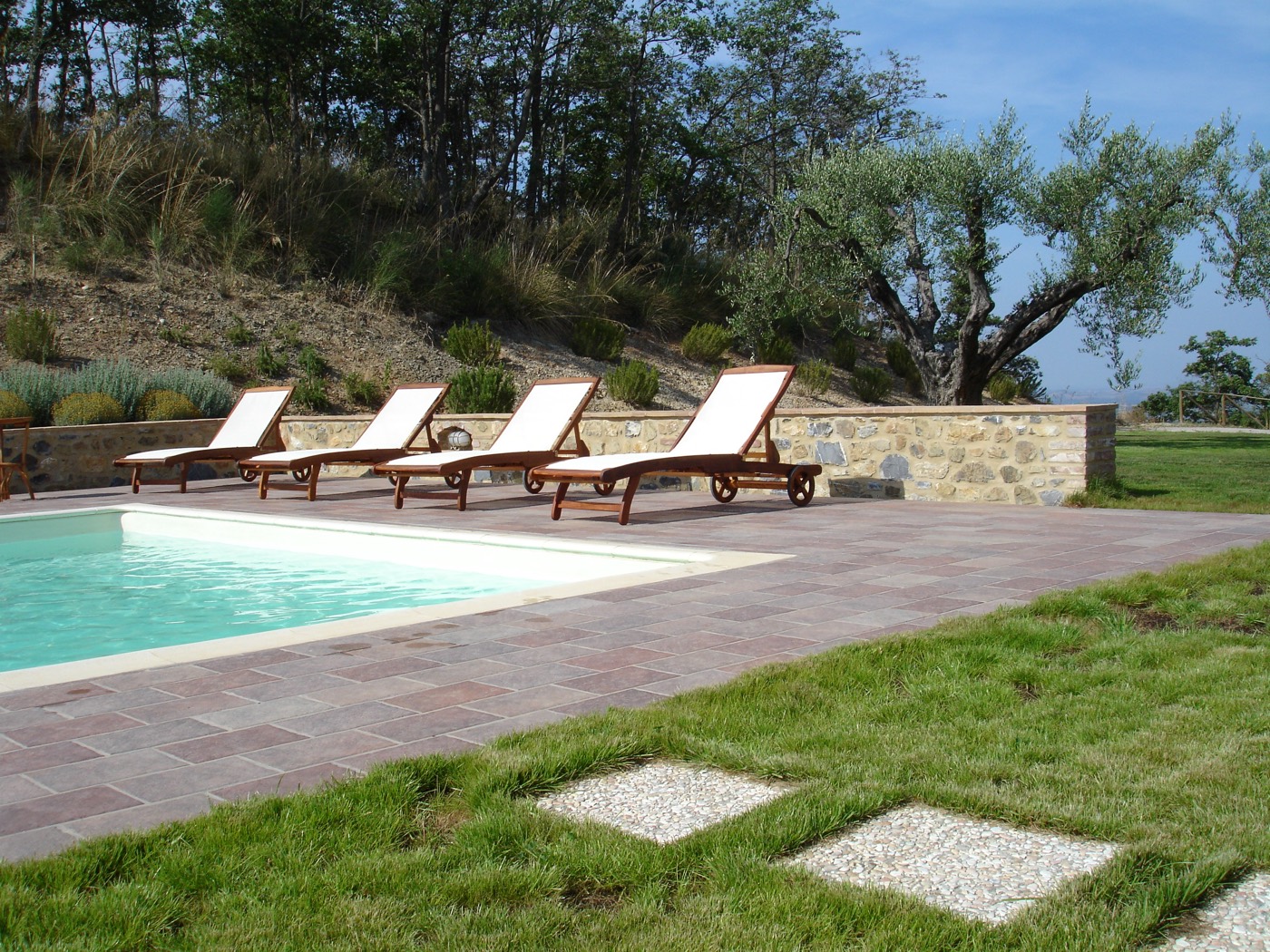 Loungers on the terrace
