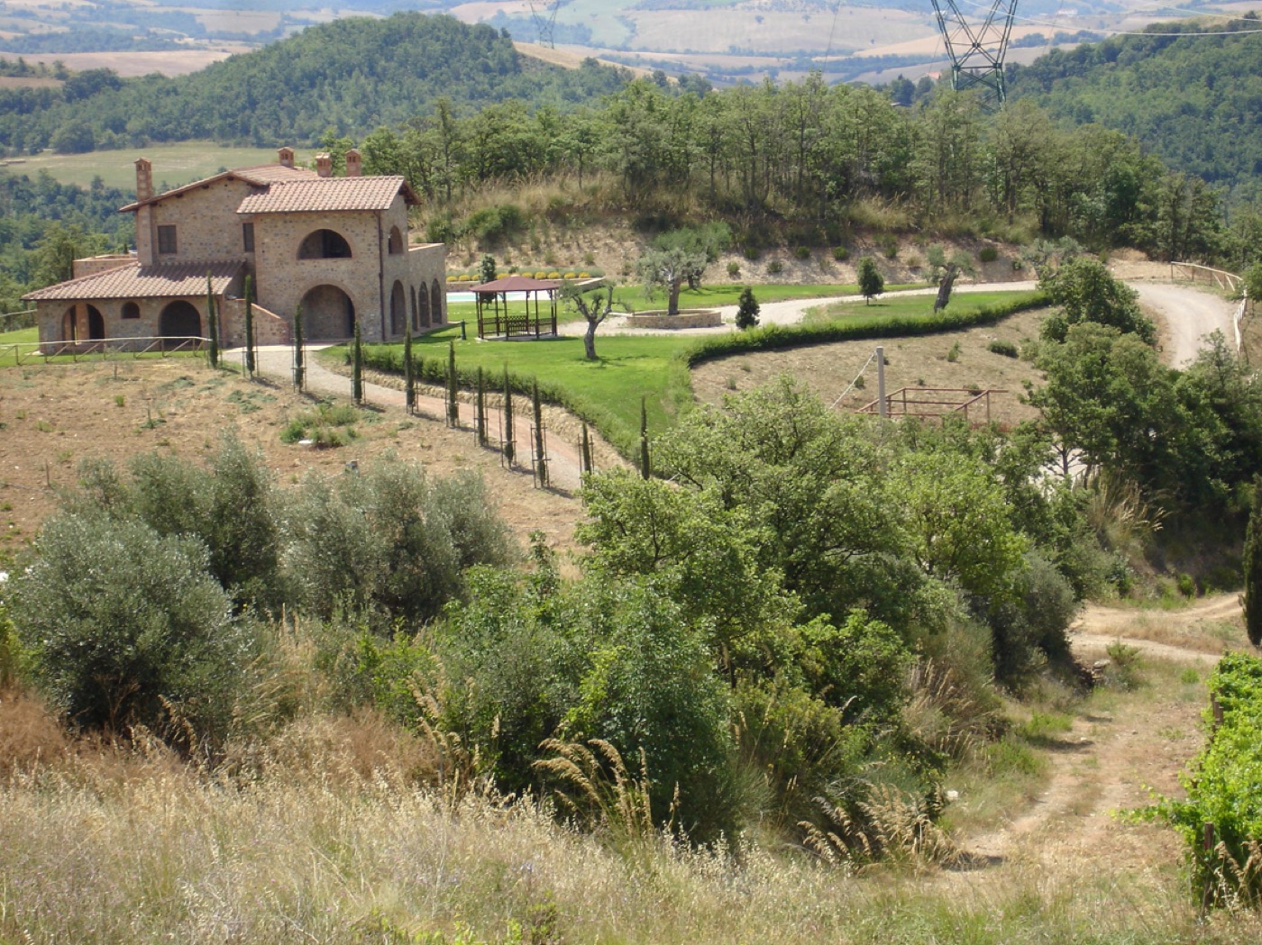 The estate across the hill