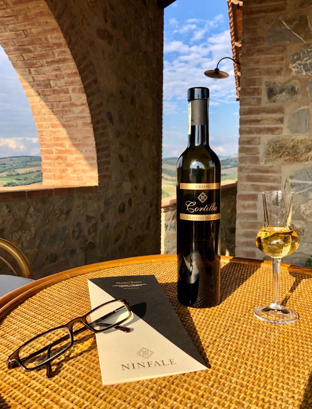 Grappa Cortilla bottle / label